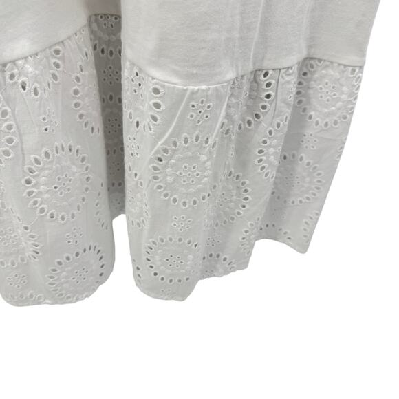 MANGO Dress Dina Spaghetti Straps A-line Midi Size Medium Women's White NWT - Picture 3 of 10